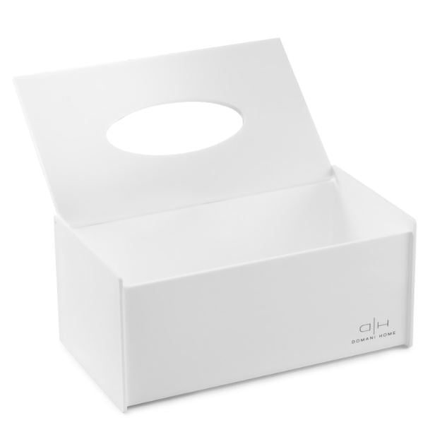 DH White Acrylic Tissue Box Cover Holder
