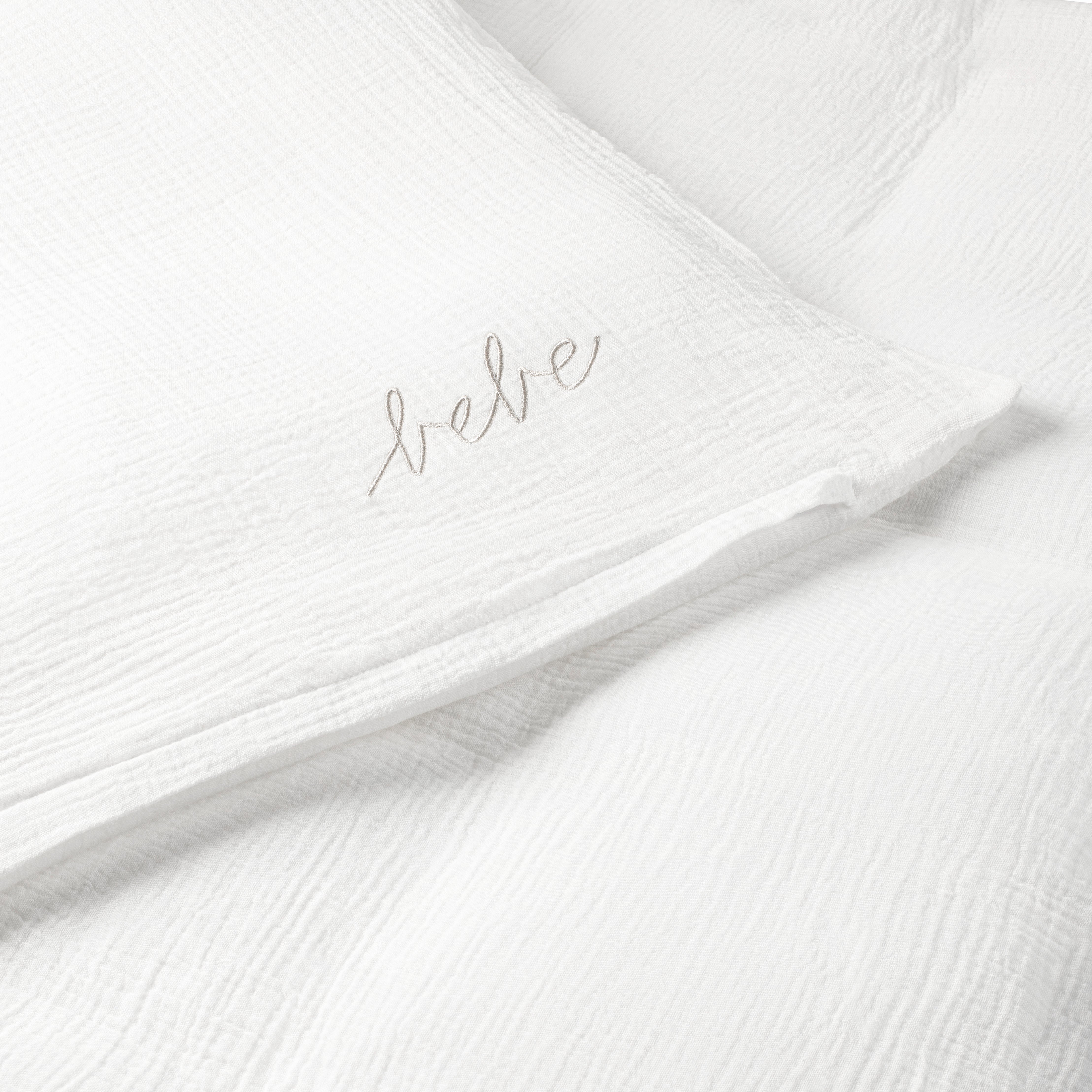 DH Gauze 3 Piece White Crib Set in Pouch
