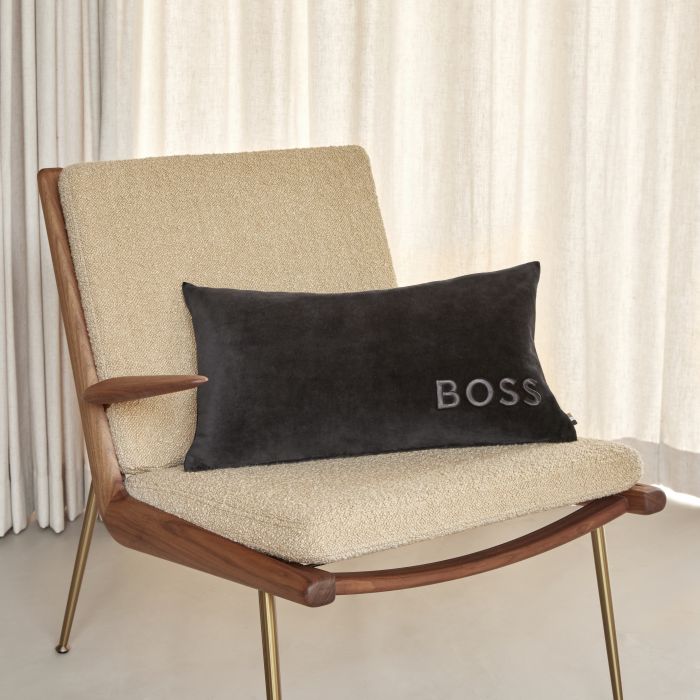 Hugo Boss Bold Logo Velour Accent Pillow