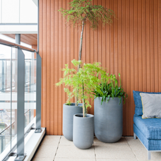 Cody Horizontal Ridged Planter - High