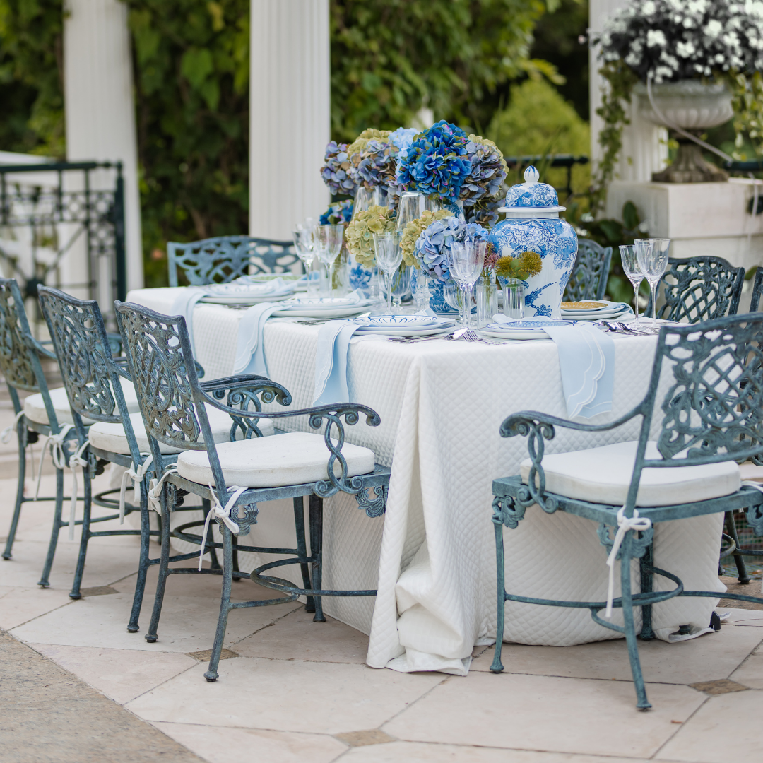 White Waffle Quilted Tablecloth