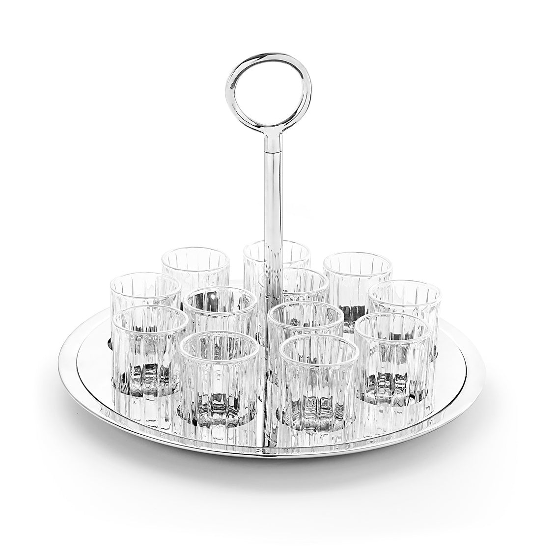 Set of 12 Shot Glasses with Tray
