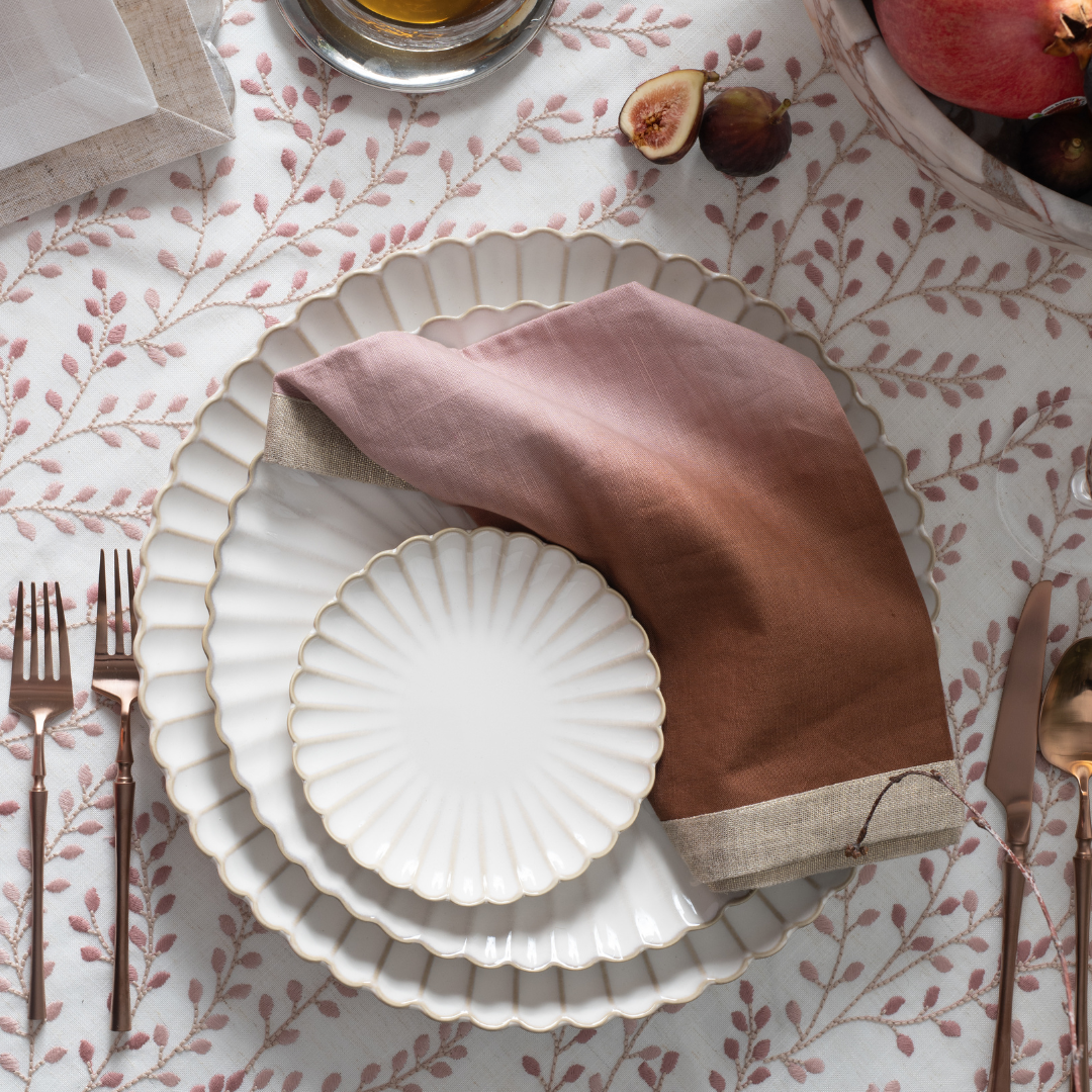 Kim Seybert Dip Dye Mauve & Brown Napkin