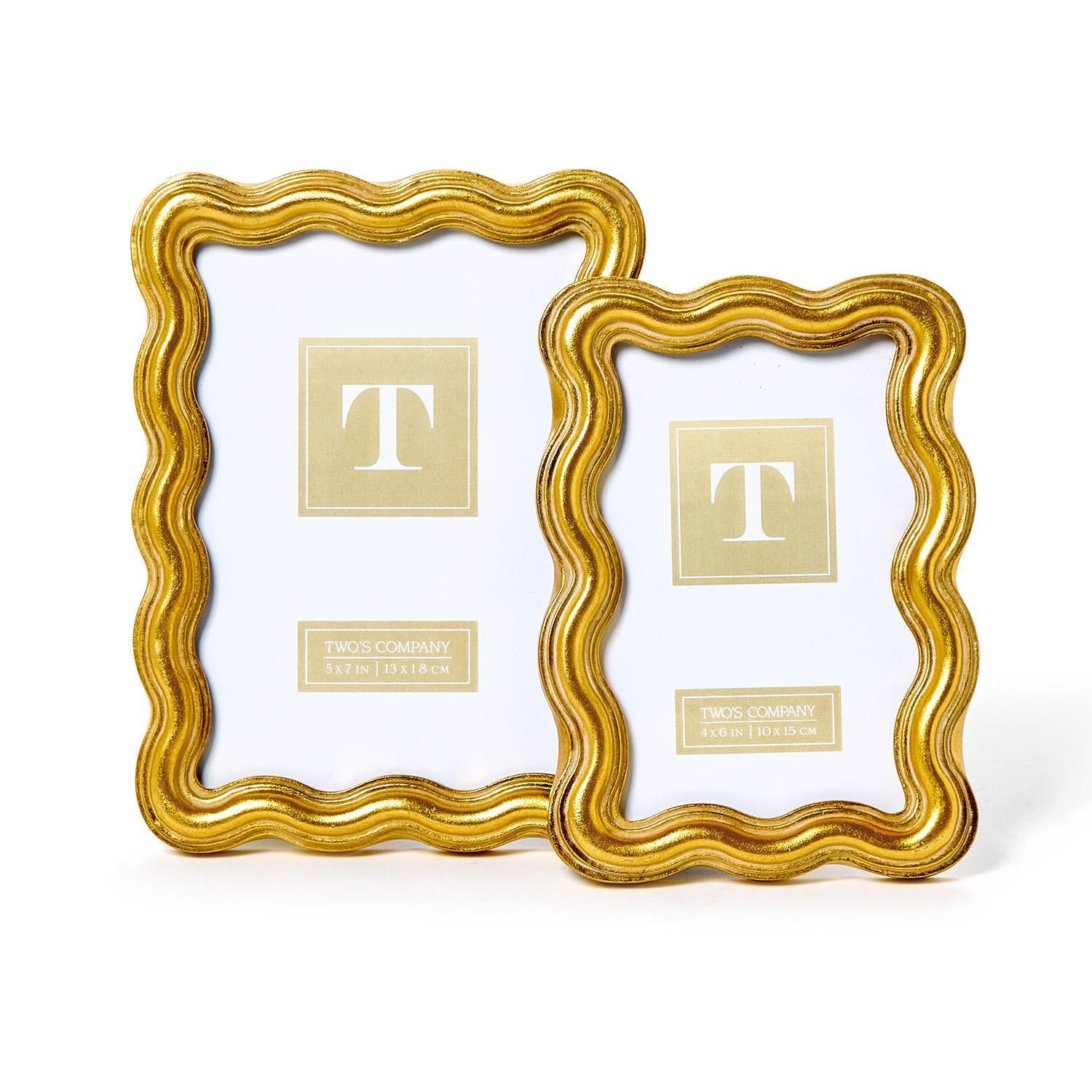 Set Of 2 Triple Wave Photo Frame