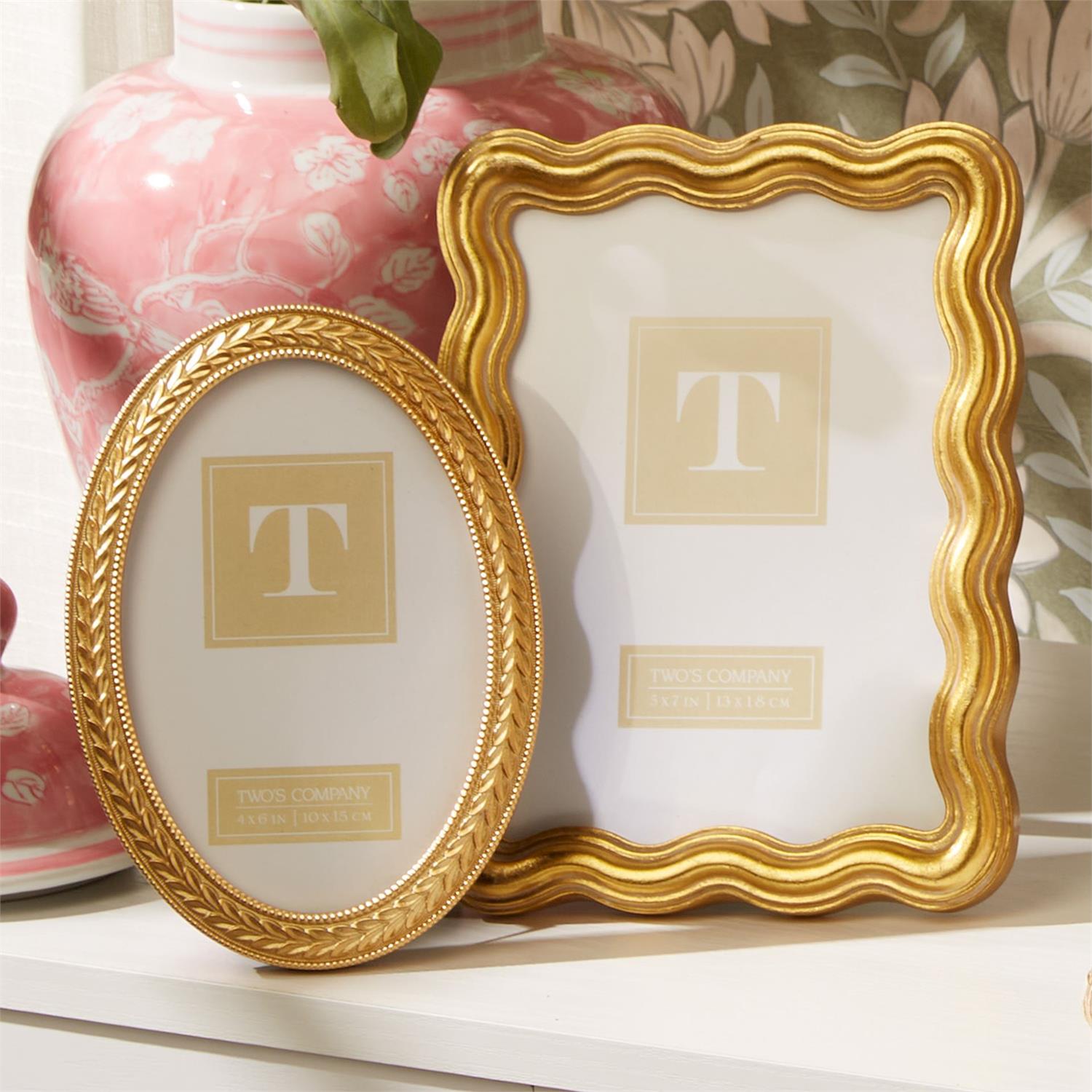Set Of 2 Triple Wave Photo Frame