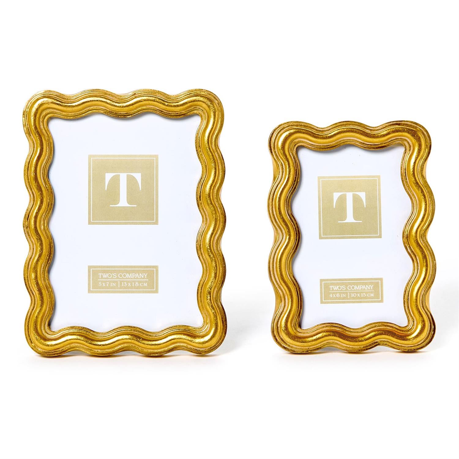 Set Of 2 Triple Wave Photo Frame
