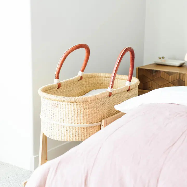 African Moses Bassinet Rocking Stand with Brake