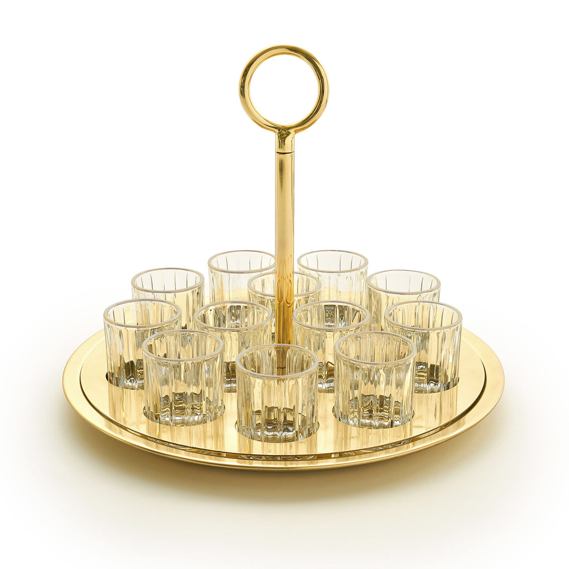 Set of 12 Shot Glasses with Tray