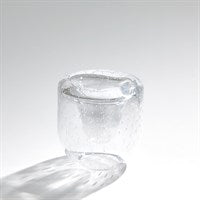 Double Take Vase - Clear Seeded