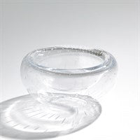 Double Take Vase - Clear Seeded