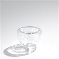 Double Take Vase - Clear Seeded