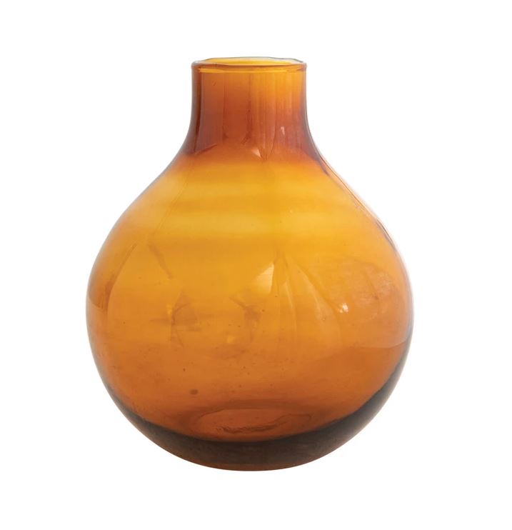 Amber Glass Vase