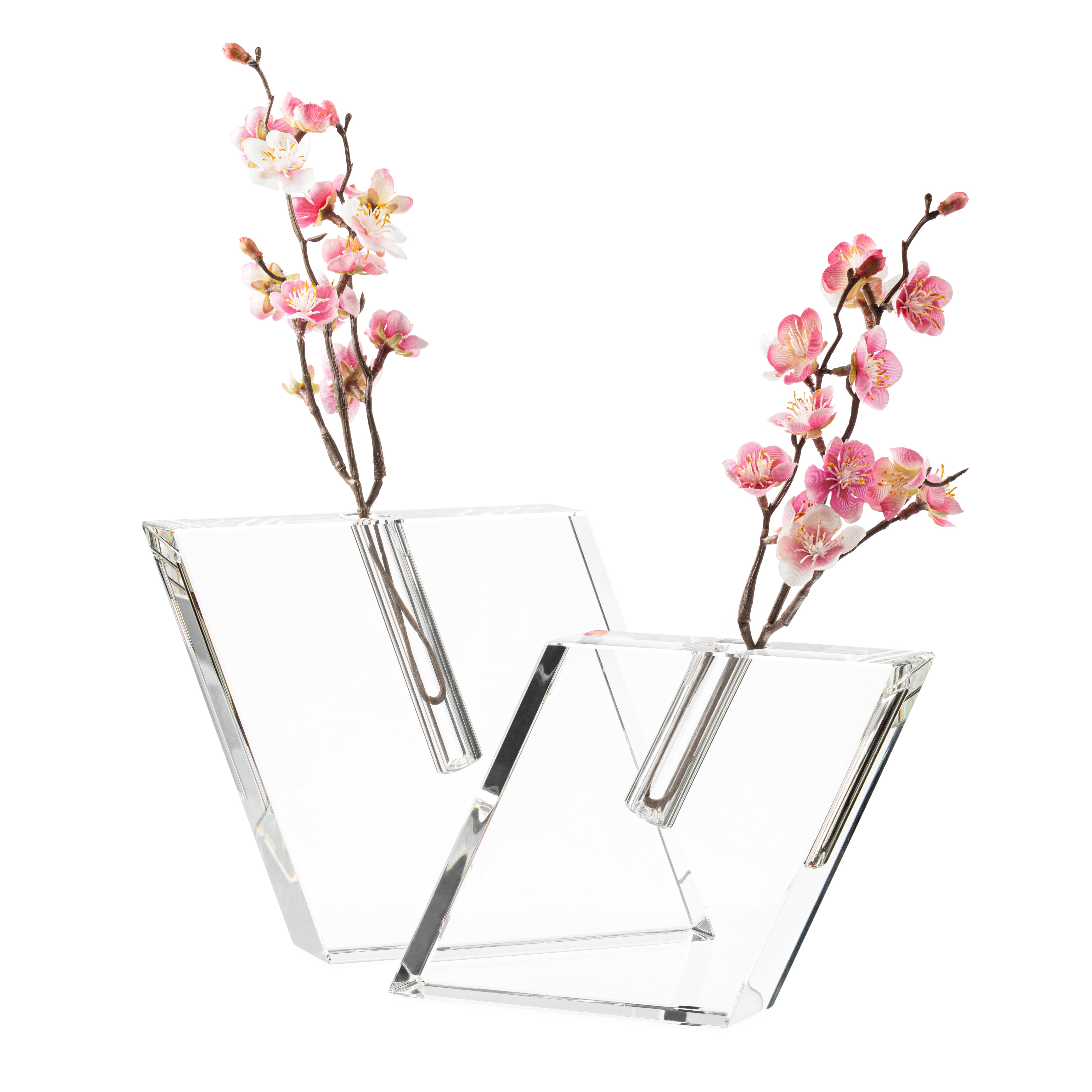 Crystal Angled Square Vase