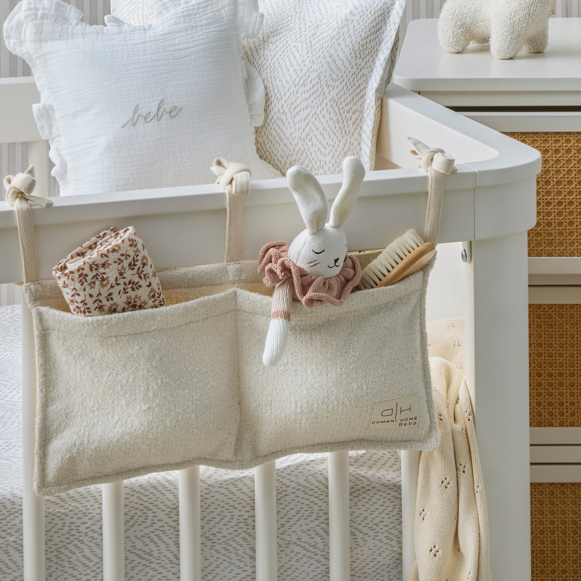 DH White Gauze Bebe Ruffle Accent Pillow