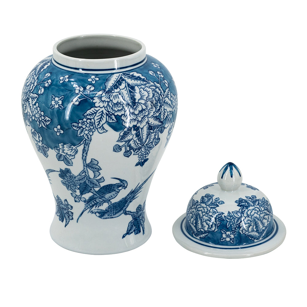 Classic Blue and White Porcelain Ginger Jar