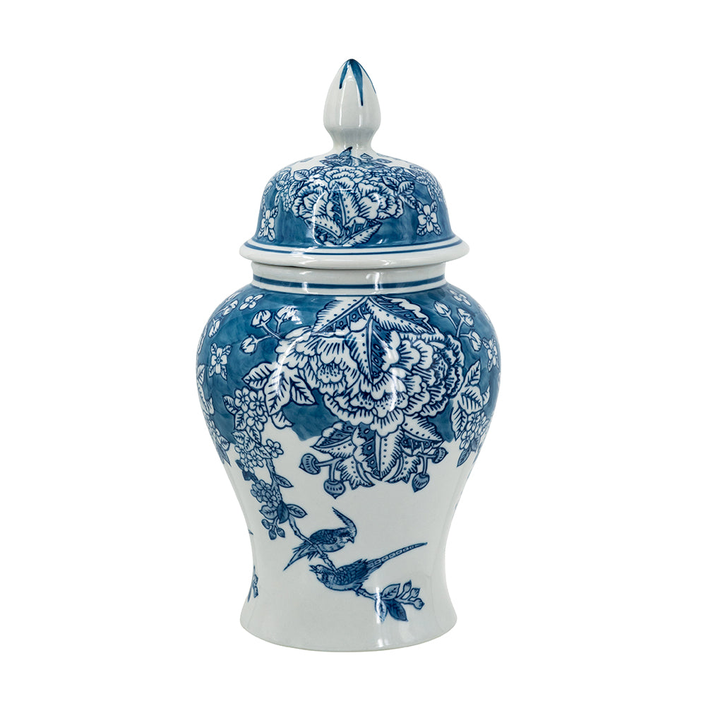 Classic Blue and White Porcelain Ginger Jar