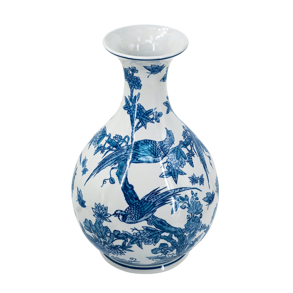 Blue and White Porcelain Teardrop Vase