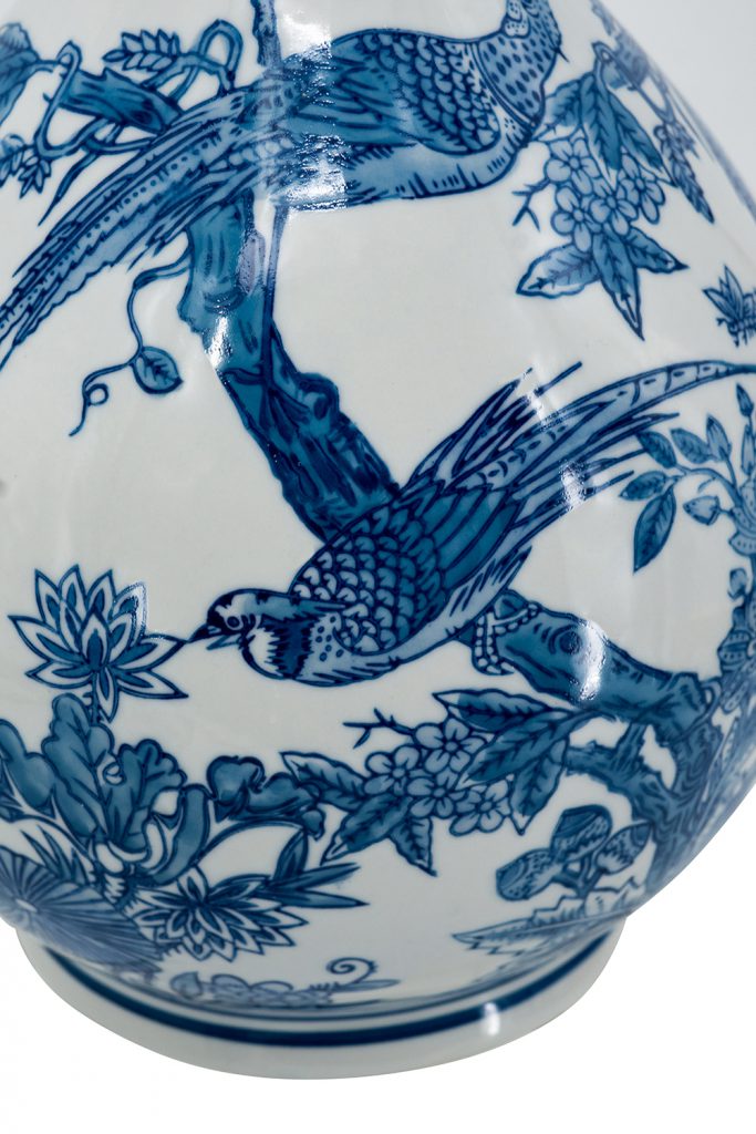 Blue and White Porcelain Teardrop Vase