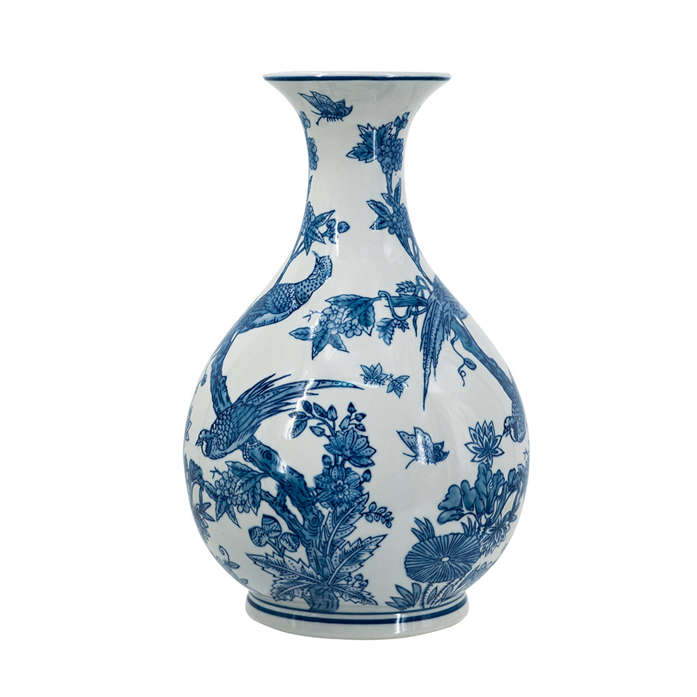 Blue and White Porcelain Teardrop Vase