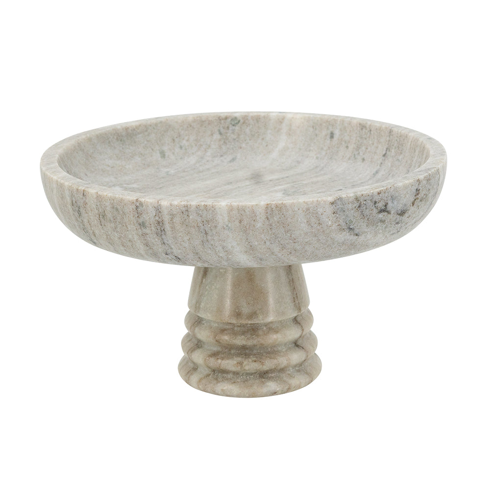 Marble Pedestal Bowl and Ribbed Base