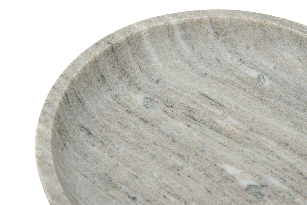 Marble Pedestal Bowl and Ribbed Base
