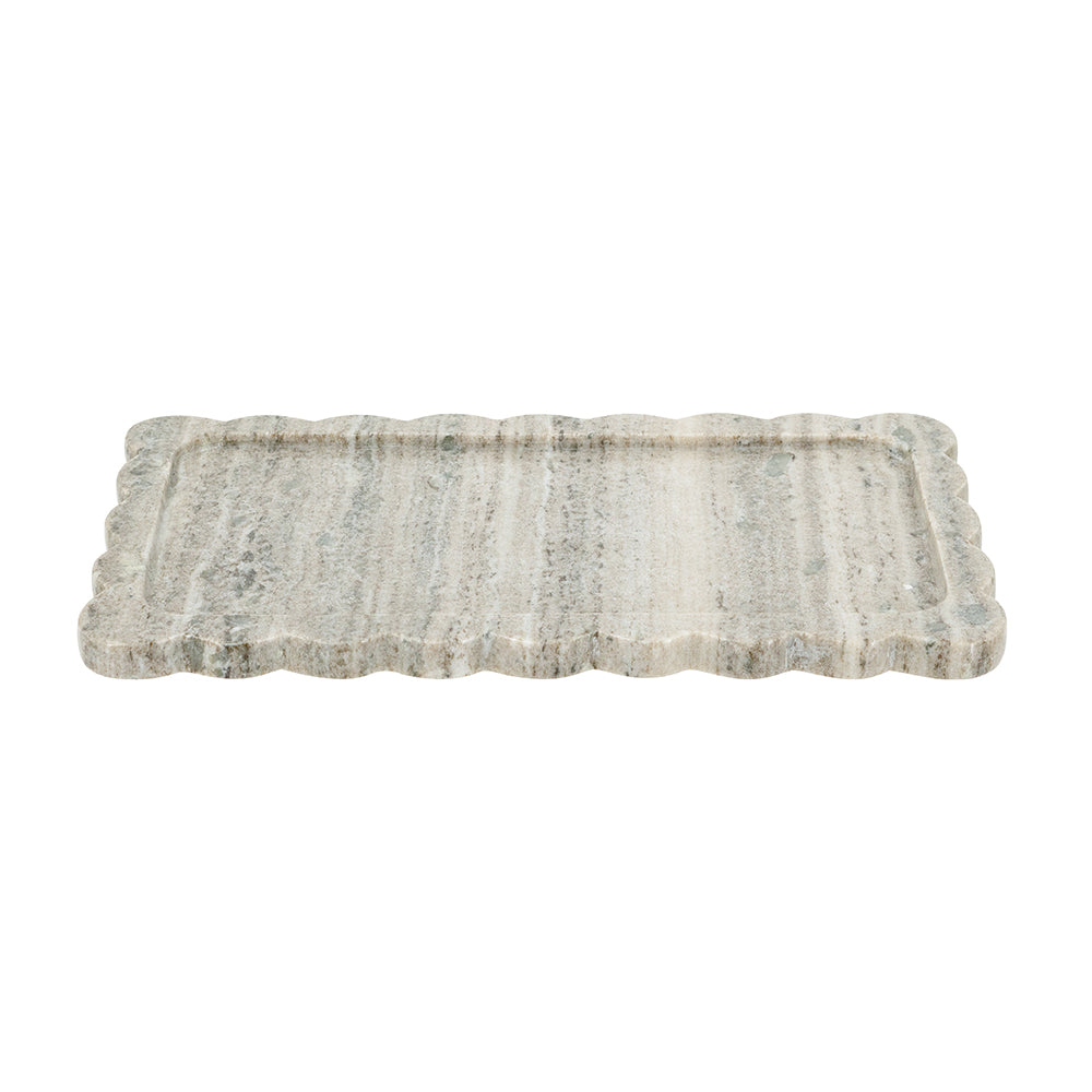 Scalloped Marble Tray