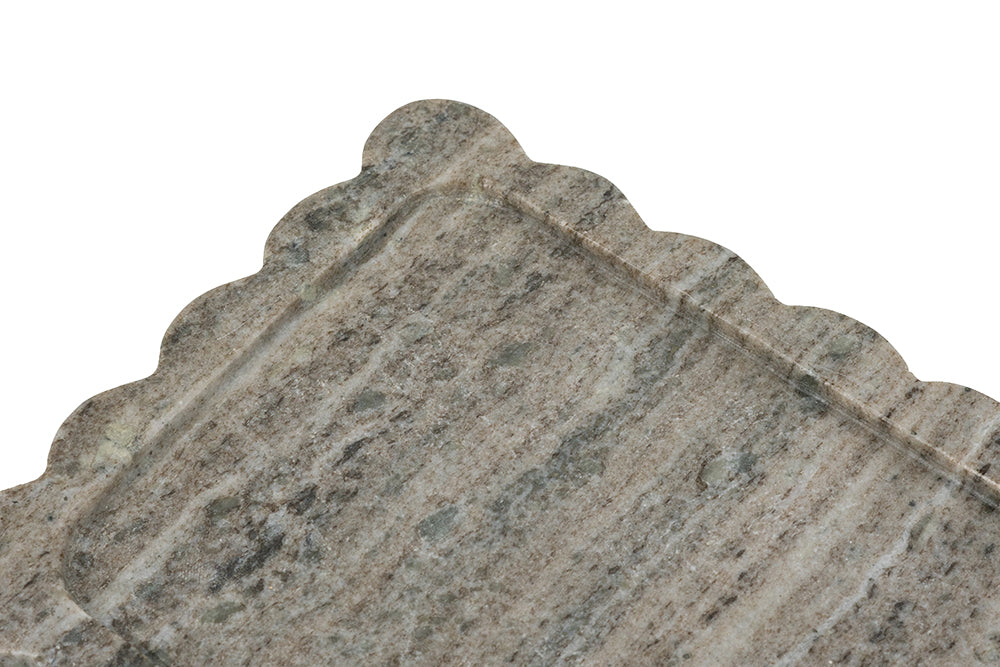 Scalloped Marble Tray