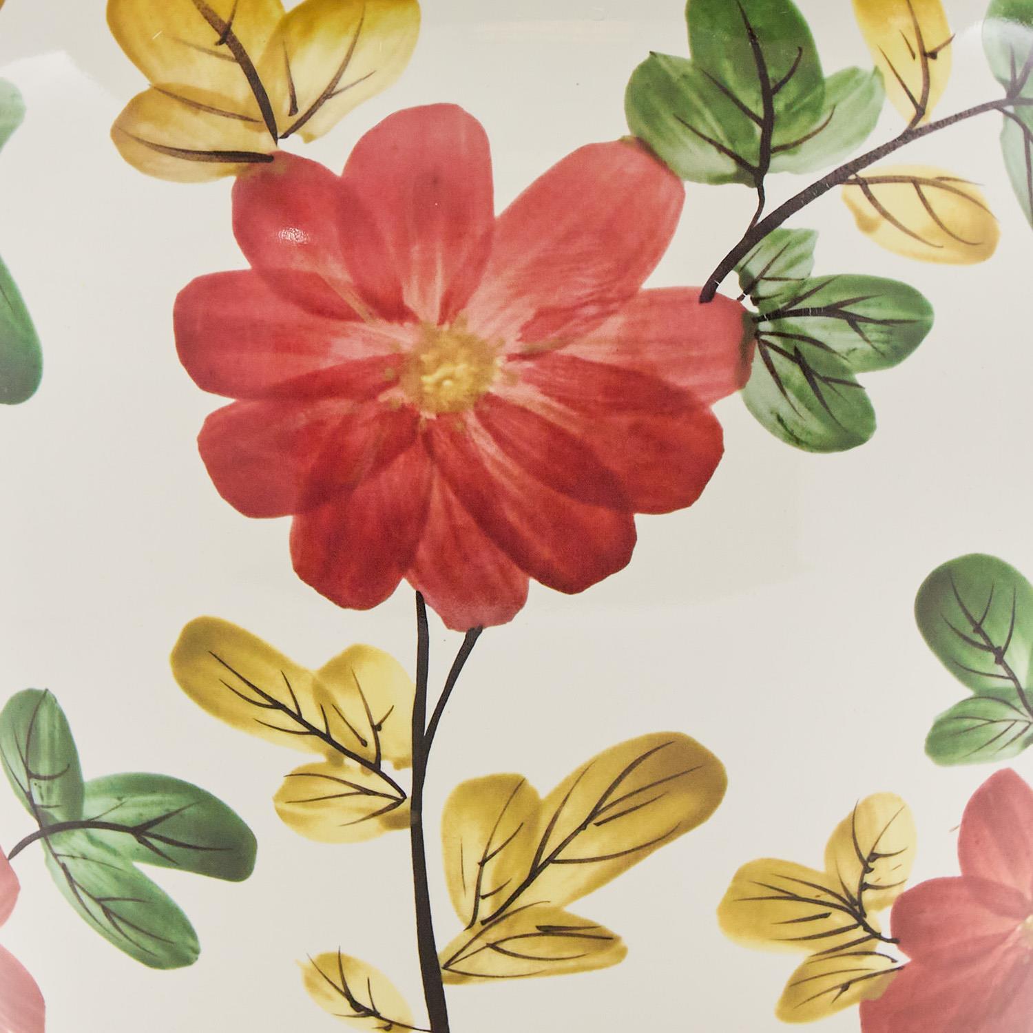 Set of 2 Country Garden Hand Painted Floral Design Jar