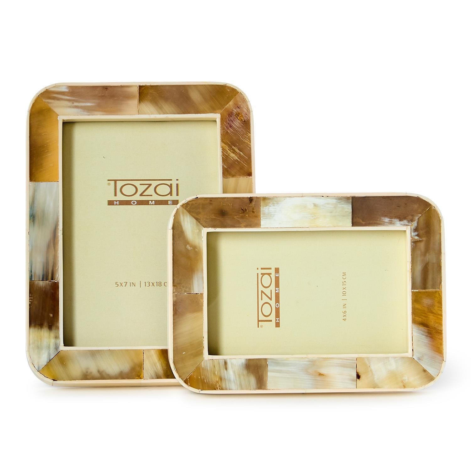 Set of 2 Giorgio Natural Horn Photo Frame