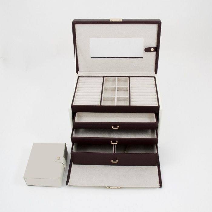 4 Level Leather Jewelry Box