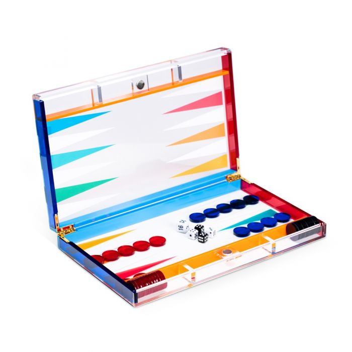 Emmy Acrylic Backgammon Set