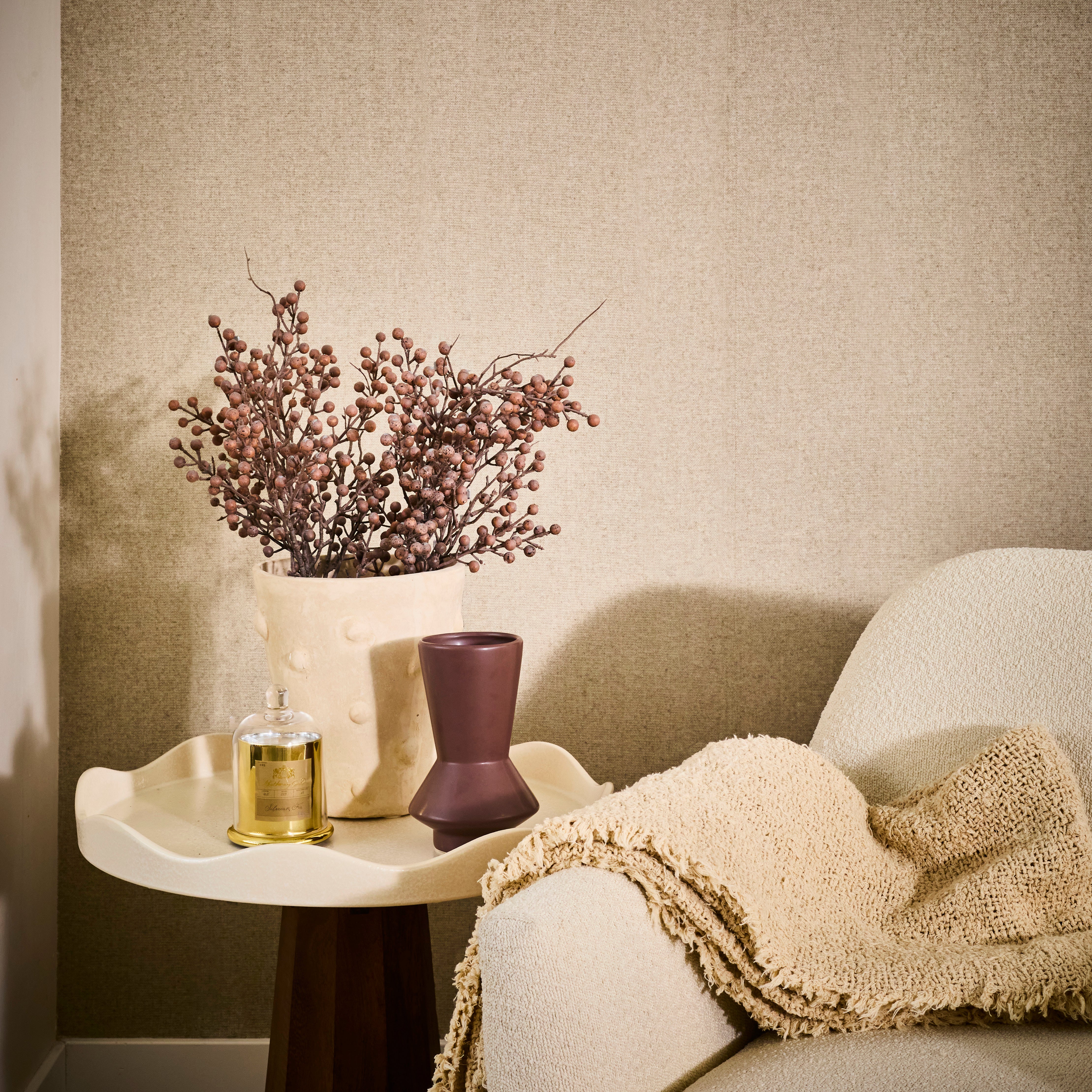 Brown Stoneware Vase