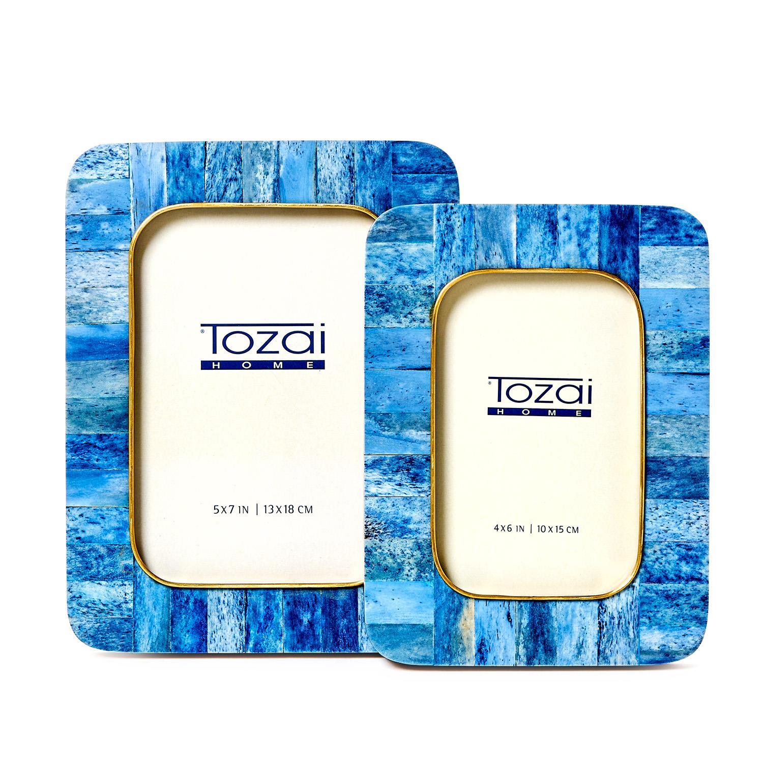 Set of 2 Mosaic Round Edge Photo Frame