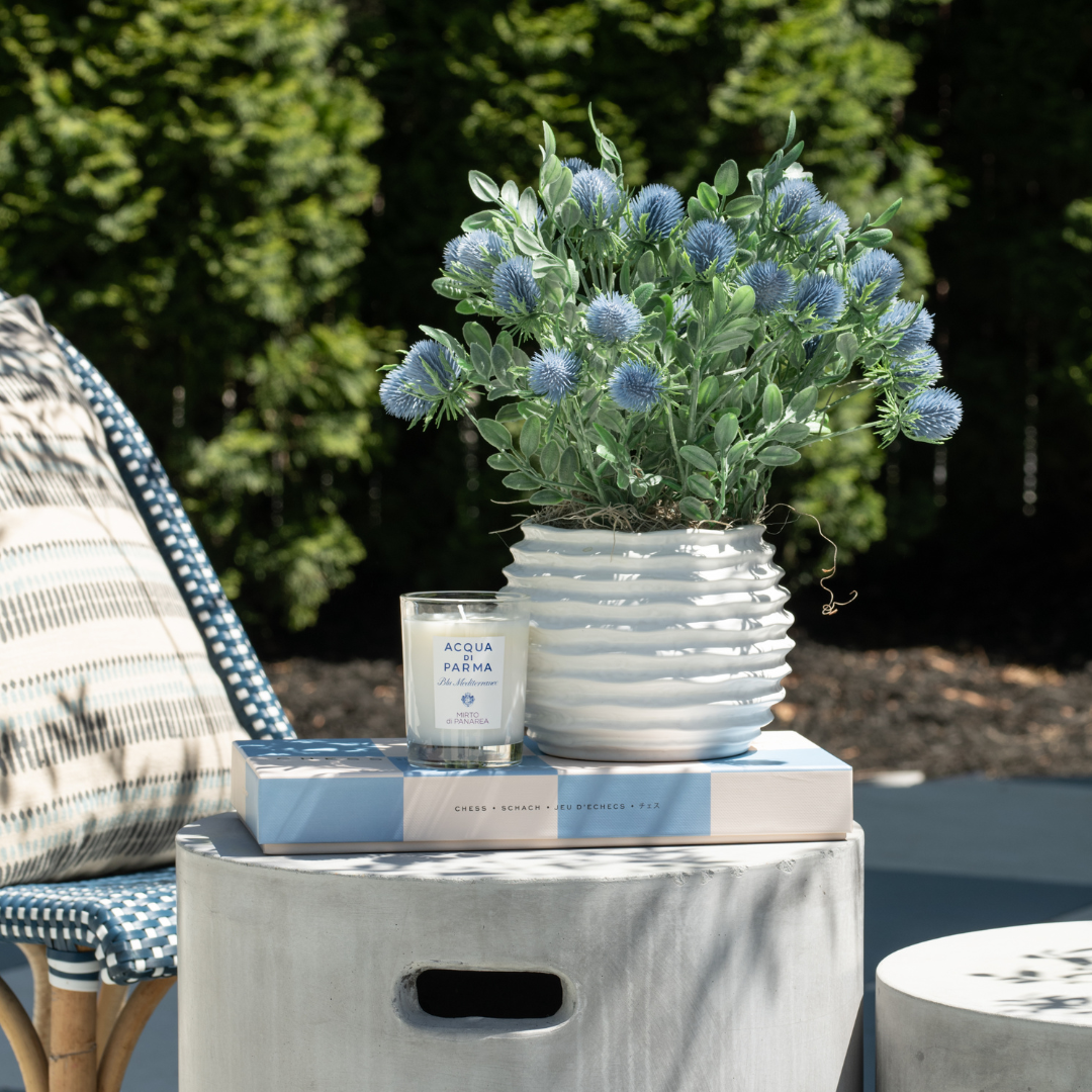 DH Purple Thistle Ridged Pot