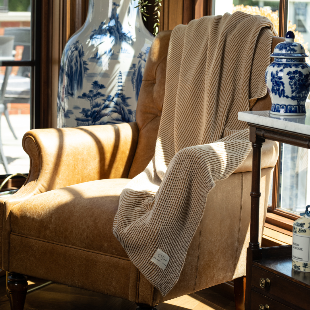 DH Ribbed Knit Throw