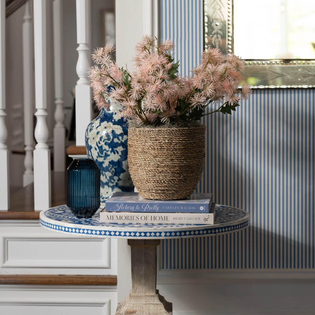 DH Pink Thistle Spray in Rope Pot