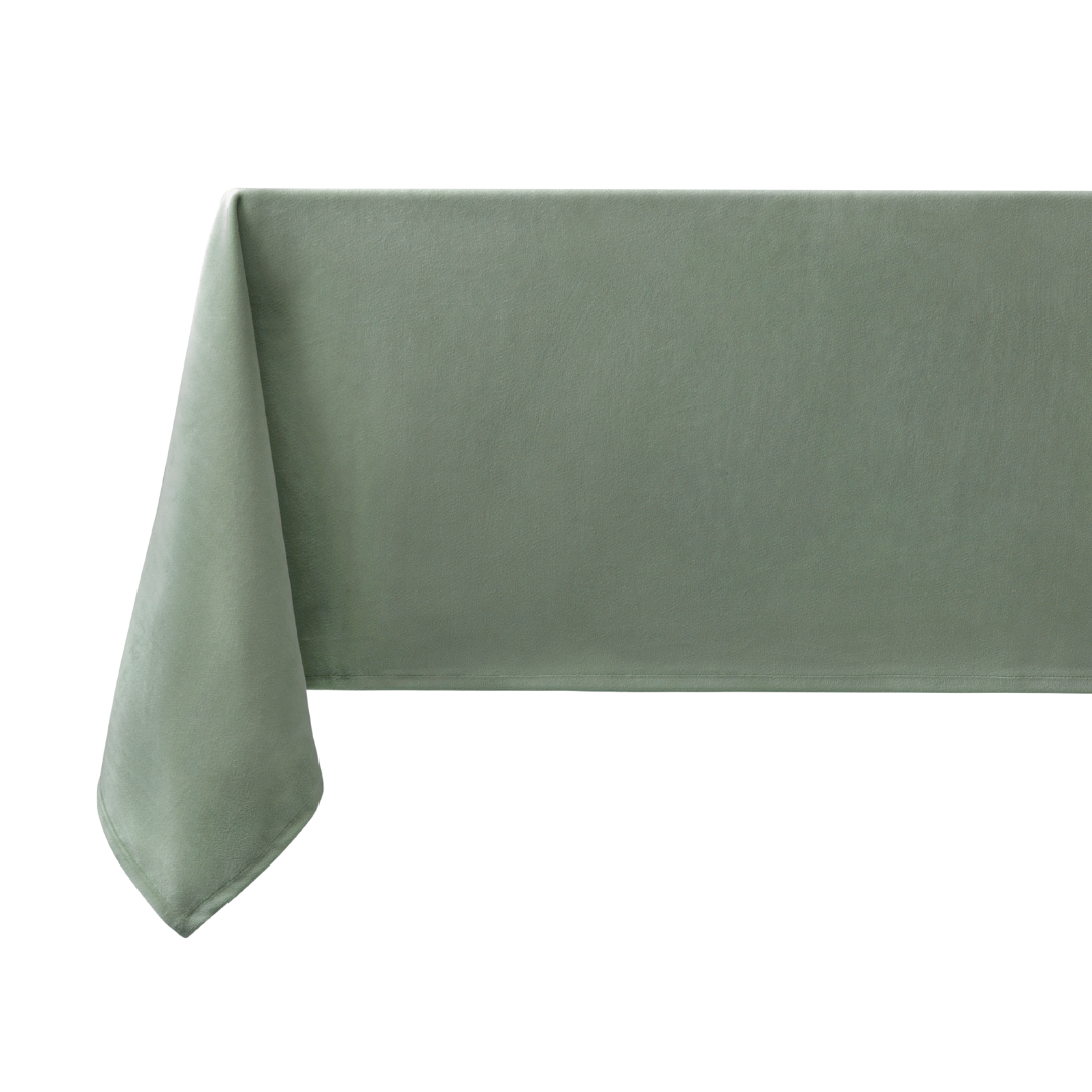 Floor Length Velveteen Cloth-Loden Green