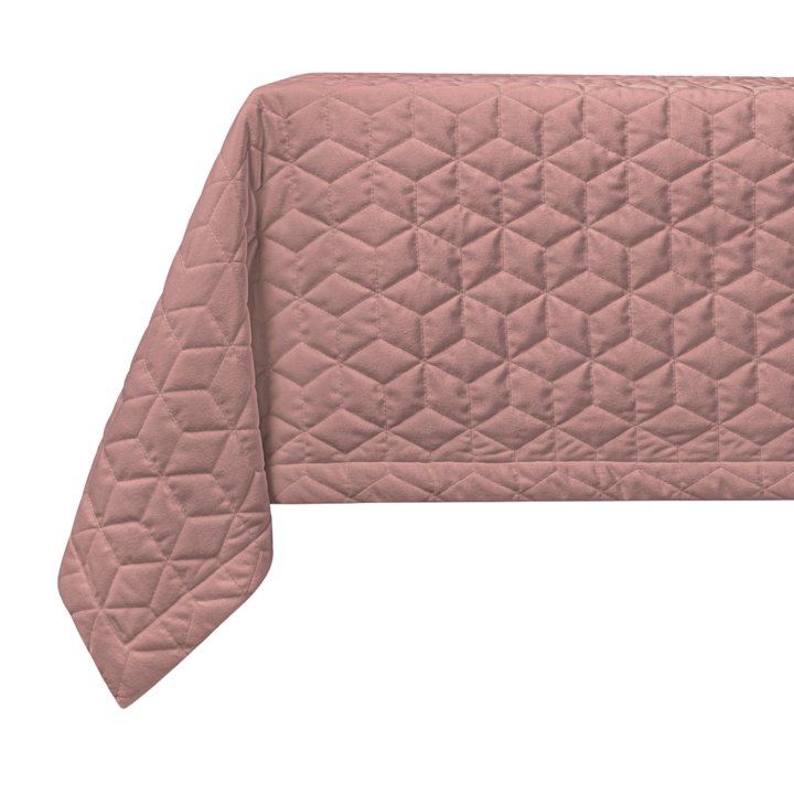 Honeycomb Quilted Blush Tablecloth