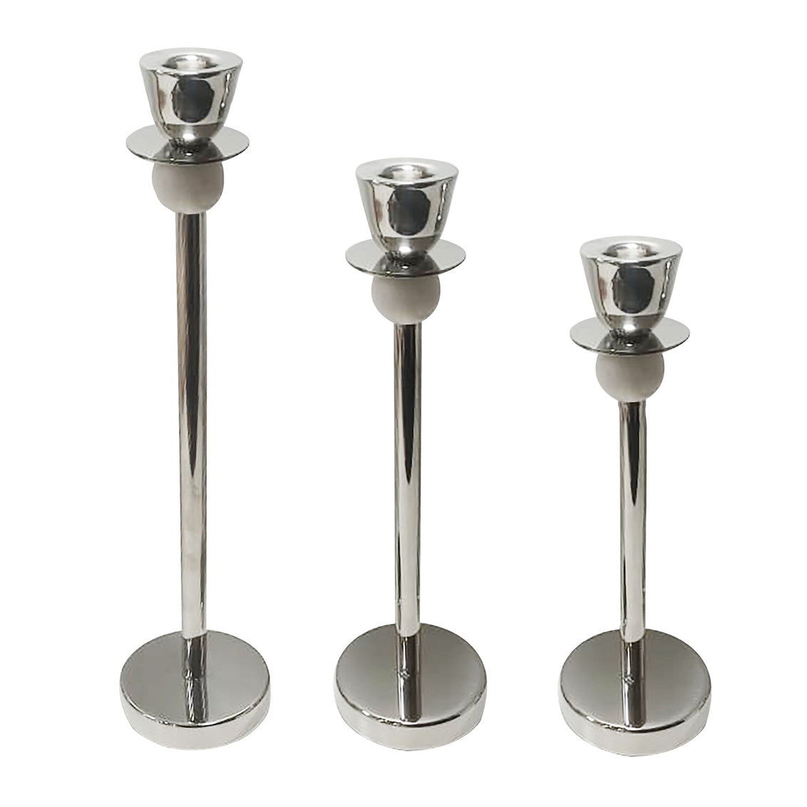 Set of 3 Azure Candle Holders