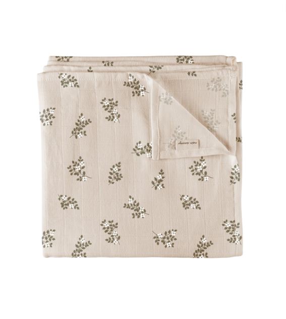 Muslin Swaddle Holly Flowers