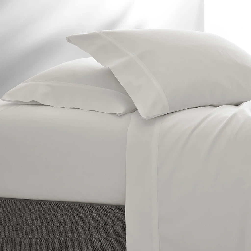 Kassatex Sateen White Sheet Set