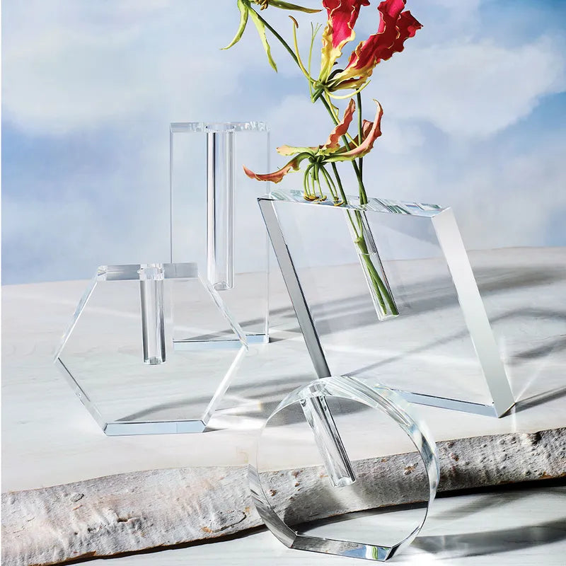 Crystal Angled Square Vase