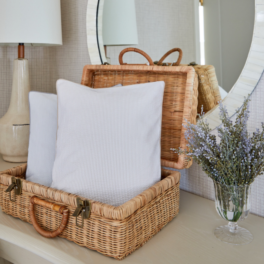 Seersucker Gray Crib Linen