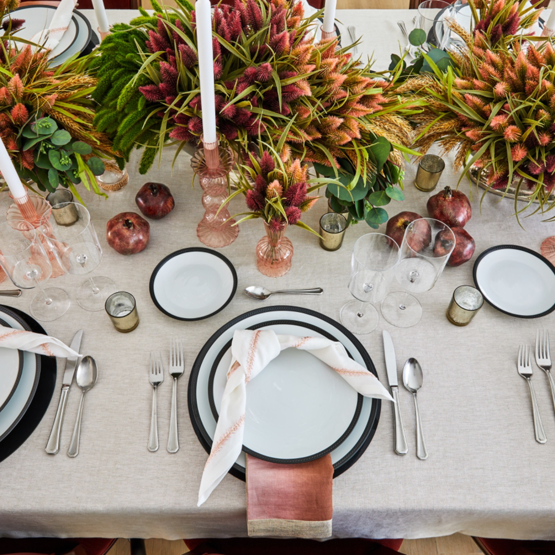 Kim Seybert Dip Dye Mauve & Brown Napkin