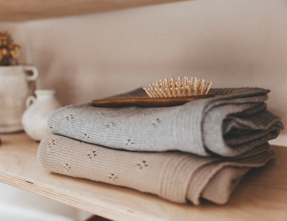 DH Flower Gray Baby Blanket