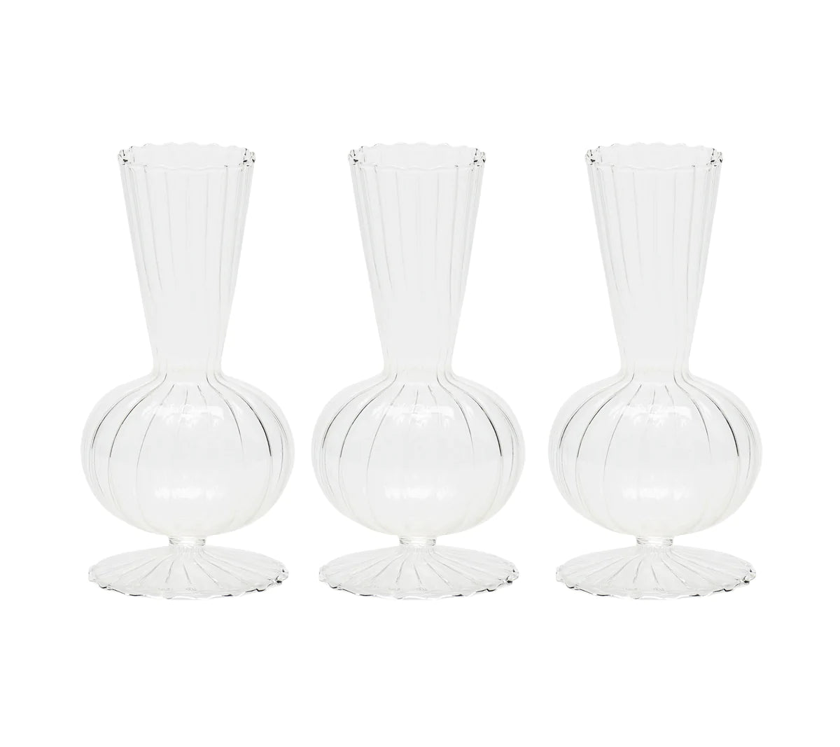 Kim Seybert Tess Clear Bud Vase Set of 3