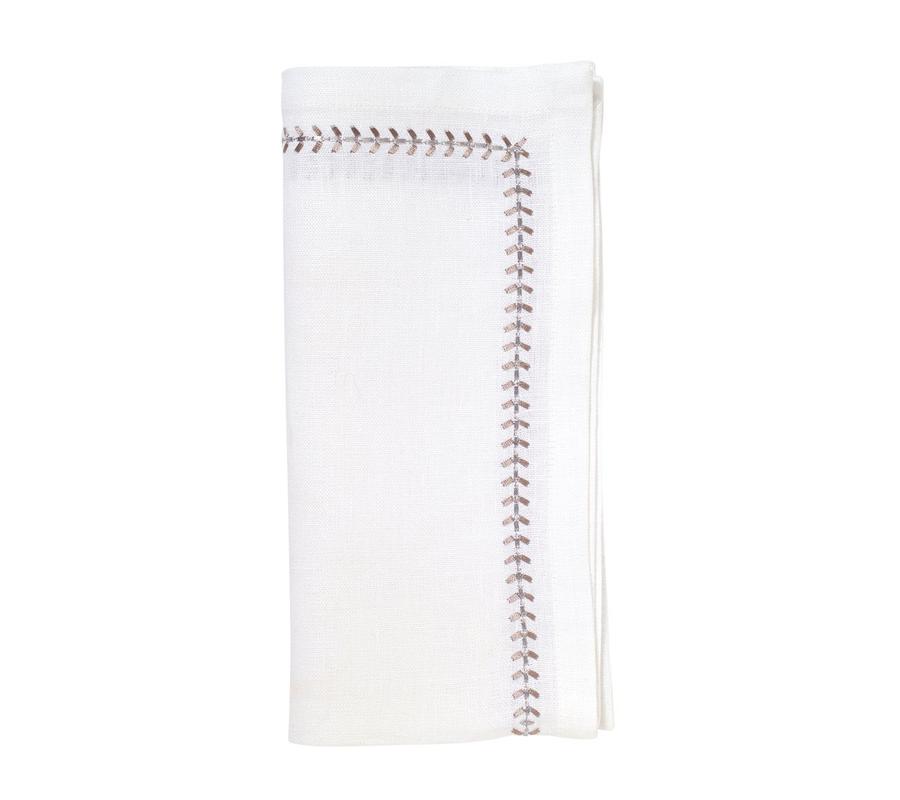 Kim Seybert Herringbone Gunmetal Napkin