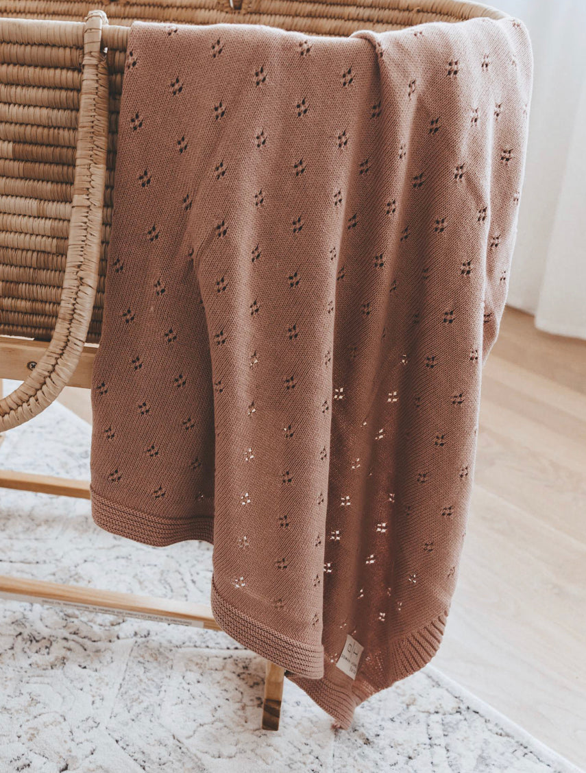 DH Flower Pink Baby Blanket