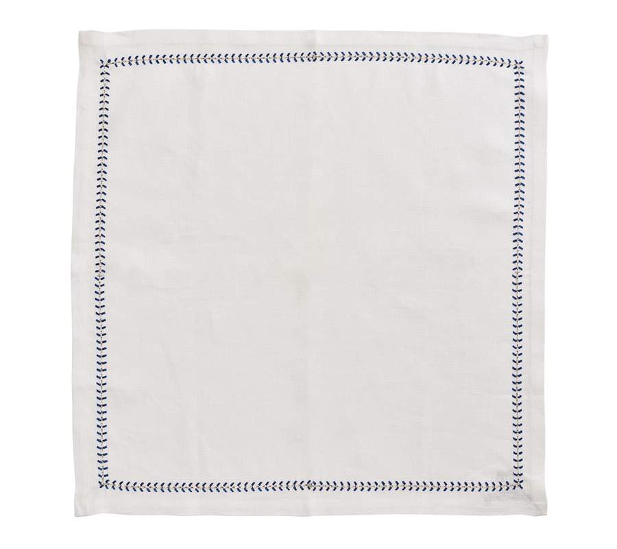Kim Seybert Herringbone Cobalt Napkin