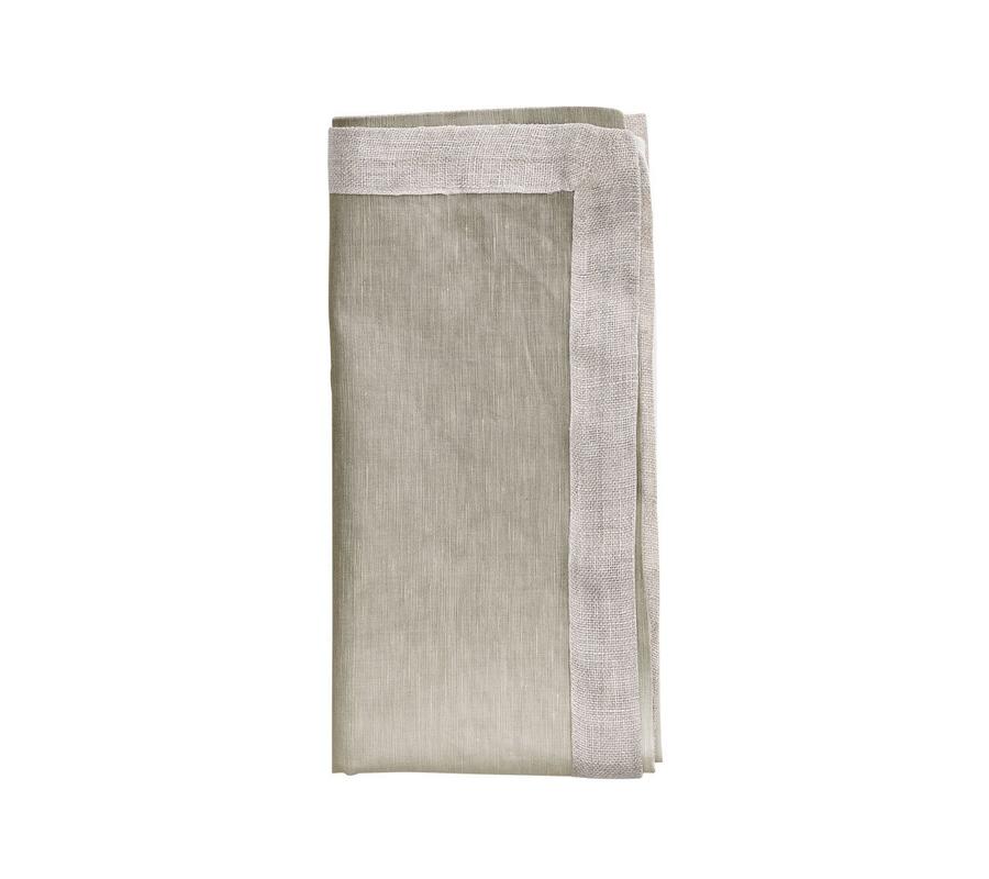 Kim Seybert Dip Dye Gray & Silver Napkin